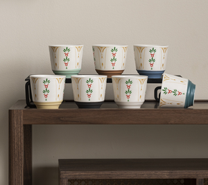 200ml Traditional Style Bone China Handheld Mug Flower Design Eco-Friendly BPA Free Dishwasher Safe Cups - Product Image 6
