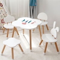 Ensemble table et chaise d'étude pour enfants en bois durable, écologique et moderne, pour l'école et la maternelle