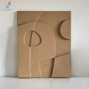 Decorazione per la Casa, Arte Mista 3D, Opera d'Arte in Rilievo Blu, Dipinti da Parete in Legno Intagliato a Mano con Cornice - Product Image 5