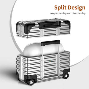 Étui de protection pour écouteurs <span class=keywords><strong>AirPods</strong></span> <span class=keywords><strong>Pro</strong></span> <span class=keywords><strong>2</strong></span> 4, design bagage, avec support de charge sans fil pour téléphone et embouts d'écouteurs - Product Image 5