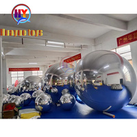 Décoration d'événements géante, ballon gonflable en PVC pour boîte de nuit, fête disco, mariage, sphère flottante dorée argentée, boule miroir gonflable