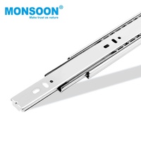 Glissières télescopiques à roulement à billes en acier laminé à froid pour meubles de cuisine, guides de tiroir de 45 mm de largeur pour tiroirs