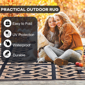 Không thấm nước Thảm ngoài trời thiết kế đẹp sàn PP Patio Thảm ngoài trời dệt Mat Nhựa Tùy Chỉnh - Product Image 3