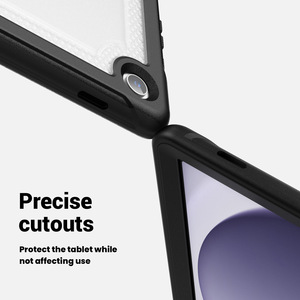 Étui en silicone antichoc pour <span class=keywords><strong>Samsung</strong></span> Galaxy <span class=keywords><strong>Tab</strong></span> A9 Plus X110N X115 X210 Combo Transparent PC Hybrid Stand Pouch Case TPU - Product Image 3