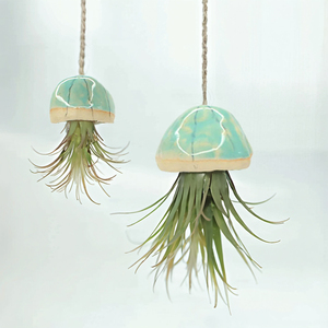Novedad y creativa, decoración de cerámica para el hogar, piedra colgante, medusas, plantas de aire - Product Image 6