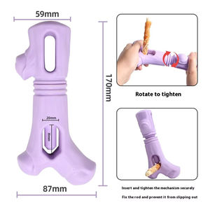 Yeni tasarım çevre dostu kauçuk döner ağaç çatal köpek oyuncak Bite dayanıklı aperatif sopa Fixer için sıkıntı kabartma - Product Image 5