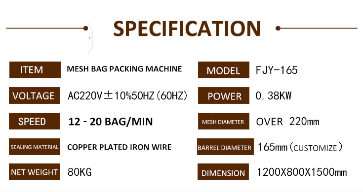 Fruit and Vegetable Processing Machinery / Potato Mesh Bag Packing Machine / Onion Packing Machine