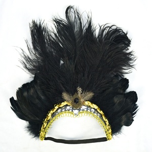 Coiffe de danse orientale en plumes pour spectacle, festival, vacances, carnaval, fête, déguisement d'Halloween - Product Image 2