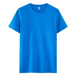 เสื้อยืดคอกลมสีพื้นเรียบง่ายสำหรับผู้ชายและผู้หญิง เสื้อยืดแขนสั้นผ้าฝ้ายสำหรับฤดูร้อน เสื้อผ้าขายส่ง - Product Image 2