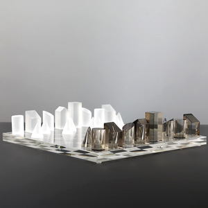 EURAN EU Pezzi degli Scacchi <span class=keywords><strong>in</strong></span> Cristallo K9 di Alta Qualità, Artigianato <span class=keywords><strong>in</strong></span> <span class=keywords><strong>Vetro</strong></span> Lucidato, Pezzi Esagonali Incisi, Vendita all'Ingrosso - Product Image 5