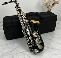 Performance Black Alto Saxophone E Flat Key Woodwind Instrument
