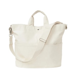 Wholesale 100% Organic Cotton Tote <b>Handbags</b> Convenient Natural <b>White</b> Custom Printed Logo Recyclable Durable GOTS Certified - Product Image 3