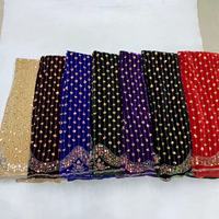 Tissu en dentelle de velours africain en gros avec perles, prix compétitif, tissu en dentelle de velours à sequins