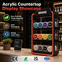 Vitrine de comptoir personnalisée multi-types en acrylique avec éclairage LED pour sachets de nicotine, idéale pour les magasins de tabac
