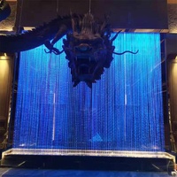 RGB Store hall rideau fibre optique lumière Restaurant hôtel led rideau lampe centre commercial modélisation lustre décoratif