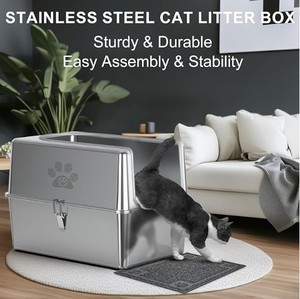 Logo Liyunda personalizzazione gratuita lettiera per gatti scatola racchiusa in acciaio inossidabile <span class=keywords><strong>Amazen</strong></span> prodotto di vendita caldo - Product Image 6