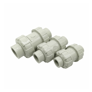Chất lượng cao 1/2inch đến 2inch pph bóng kiểm tra van cấp công nghiệp DN15 để DN50 đôi Công Đoàn ổ cắm pph kiểm tra van - Product Image 1