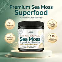Poudre de superaliment Sea Moss avec Ashwagandha, racine de betterave, Maca, vanille 150g 30 portions