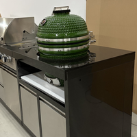 Solution tout-en-un de cuisine extérieure d'usine : configurations de luxe avec réfrigérateur, barbecue à gaz, évier et Kamado