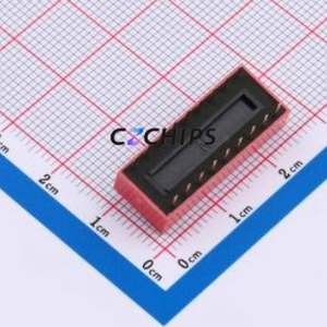 DS-09-R DIP Switch Through hole Component (THT) Switch 9-Bit 2.54mm Red - Product Image 2