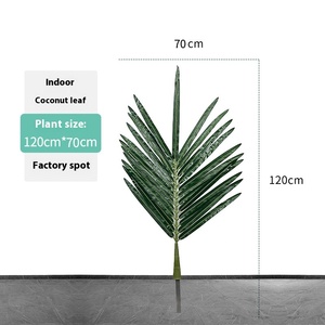 Fabbrica diretta interno/esterno grande albero di cocco verde artificiale foglie di tessuto oleoso paesaggio tubi di ingegneria artificiale pianta - Product Image 6
