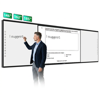 Tableau blanc interactif numérique EIBOARD 146 pouces, écran tactile multipoint LED 4K, pour universités, salles de conférence, expositions, OEM