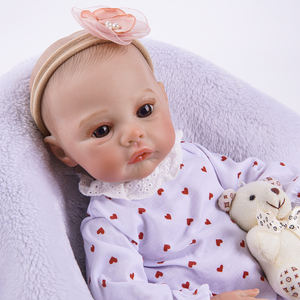 Poupées réalistes de bébé <span class=keywords><strong>reborn</strong></span> de 18 pouces, jouet en peluche, nouveau-né fille garçon avec corps lesté doux, bébé réaliste - Product Image 4