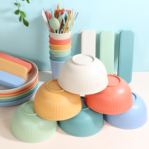 24-Piece <strong>Dinnerware</strong> <strong>Set</strong> with Straws Cutlery <strong>for</strong> Easy Sipping Durable and Stylish - Product Image 3