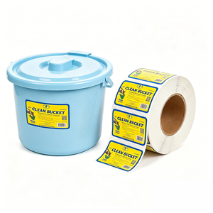 Étiquettes personnalisées en plastique PP pour seaux de peinture TEDDY, logo, 5 gallons, étiquettes privées et impression en rouleau - Product Image 3