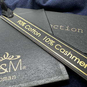 Custom Luxury Hangtag Offset Print Hot <b>Stamp</b> Foil Swing Tag Recycle Paper Card Fashion Design Embossed <b>Clothing</b> UV Brand <b>Labels</b> - Product Image 3