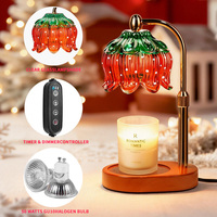 Lampe chauffe-cire électrique à la fraise avec minuterie et variateur d'intensité, prise AC, décoration d'intérieur, cadeau d'anniversaire et de pendaison de crémaillère pour femme et maman