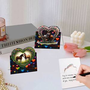 Set di arte Dotz a tema Love & Horse-6 pz biglietti di auguri ricamati - Product Image 2