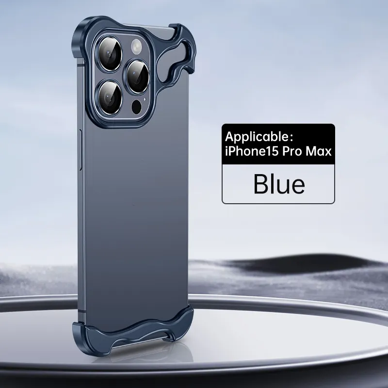 Capa de canto anti queda para iphone 12 13 14 15 Pro Max proteção do telefone móvel metal protetor lente caso