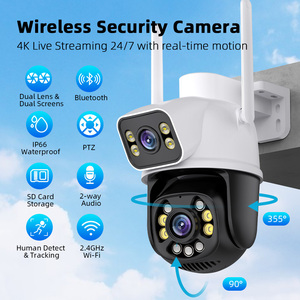 Kamera Luar Ruangan ICSee A26 8MP 4K Keamanan Rumah Lensa Ganda Layar Ganda PTZ Pelacakan Manusia IP66 WiFi 2.4GHz - Product Image 6