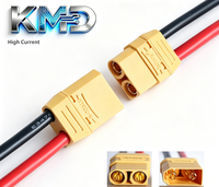 Câble connecteur XT60 en nylon et cuivre étamé, 50V, longueur 100mm, prise mâle-femelle pour batterie lithium et alimentation ESC de modèles RC