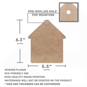 Putuo Decor Summer Beach House Shape cartello in legno Ocean Design Hanging Wall placca Seaside Decor - Product Image 2