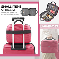 Valise légère à roulettes en PP avec 4 ensembles de bagages à main et étui de maquillage étui de voyage cosmétique à coque dure