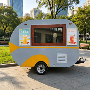 Retro Dessert Trailer Stainless Steel Coffee Truck Fully Equipped Nacho Food <b>Cart</b> - Product Image 4