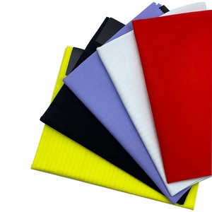 Oem odm פוליאסטר כותנה פוליאסטר בד ספנדקס 250gsm כותנה ספנדקס בד אנטי סטטי לבגדים - Product Image 1
