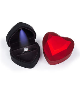 กล่องใส่เครื่องประดับโคมไฟ LED รูปหัวใจหรูหราสีกลอสสูง - Product Image 3