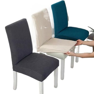Fundas Elásticas para Sillas de una Pieza, 56x43x82cm, Funda para Silla de Hotel, Franela, Lavable a Máquina - Product Image 5