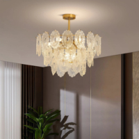 JYLIGHTING Moderne Schmiedeeisen-Ovale Glas-Pendelleuchte, Elegante Muschelförmige Filigran-Medaillon Deckenlampe für Esszimmer