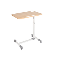 2025 nouveau Design petit bureau d'ordinateur debout réglable lit d'ordinateur pliable avec roues métal noir ou blanc à l'hôpital