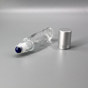 HZ - Botellas de Vidrio con Rodillo de 10 ml para Aceites Esenciales, con Piedras Preciosas en el Interior y Tapa de Bambú - Product Image 5