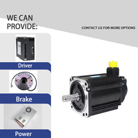 Moteur servo AC monophasé 220V à grande inertie 2500 tr/min 2KW 130mm 130ASF-M20025, efficacité IE4, certifié CE pour composants PLC