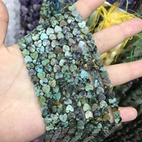 Perles carrées tubulaires en turquoise africaine naturelle 4*13mm, polies, fournitures de pierres précieuses en gros