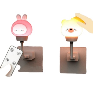 Cute Cartoon Bear Night Lamp for Kids' Bedroom <b>USB</b> Warm White Night <b>Light</b> with Remote Control ABS Material Plug-In Power Supply - Product Image 2