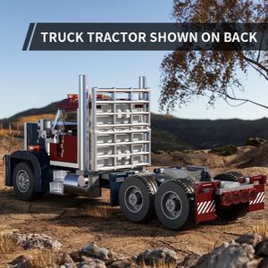 Ensemble de Briques de Construction Classique Long Hauler, Véhicule de Transport de Remorque à Blocs de Construction, Camion de Travail Robuste Rouge - Product Image 6