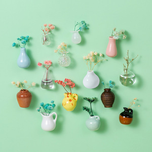 Carino Mini vaso in ceramica magneti <span class=keywords><strong>per</strong></span> frigo piccolo vaso di piante 3D <span class=keywords><strong>per</strong></span> decorazione frigorifero G25-159 <span class=keywords><strong>cucina</strong></span> ufficio - Product Image 1