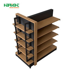 Estanterías de Exhibición de Doble Cara con Acabado de Madera para Supermercados y Tiendas de Conveniencia - Product Image 5